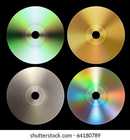 Vector CD DVD discs