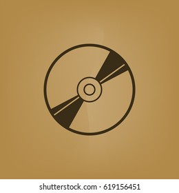 Vector CD or DVD icon