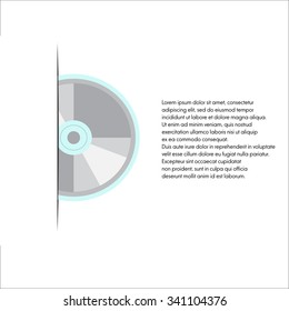 Vector CD or DVD icon disc vector compact disk audio media.