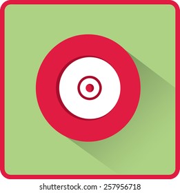 Icono vector de CD o DVD, ilustración vectorial. Estilo de diseño plano