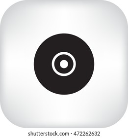 Vector CD or DVD icon, vector illustration. Flat design style
