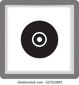 Icono vector de CD o DVD, ilustración vectorial. Estilo de diseño plano