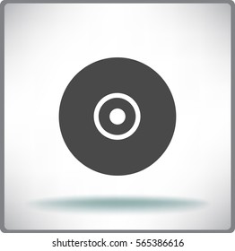 Vektorsymbol für CD oder DVD, Vektorgrafik. Flachdesign-Stil