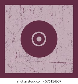Vector CD or DVD icon, vector illustration. Flat design style