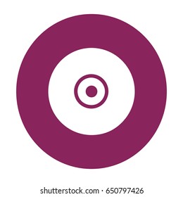 Vector CD or DVD icon, vector illustration. Flat design style