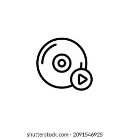 Vector CD or DVD icon
outline icons