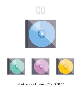 Vector CD icons.