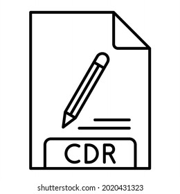 Vector CDR Outline Icon Design
