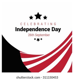 Vector Celebrating Independence Day 26 September typography Yemen Celebration Card. Abstract flag color design elements. Illustration