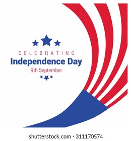 Vector Celebrating North korea Independence Day 9 September Celebration Card. red and white lines background. Illustration