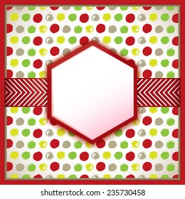 Vector celebration card. Decorative design elements. Hand drawing dots pattern.