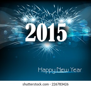 Vector celebration colorful happy new year 2015 background illustration