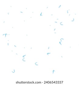 Vector celebration confetti and blue ribbons background