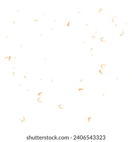 Vector celebration confetti and yellow ribbons background.
