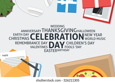 vector celebration day concept,template