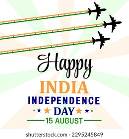 Vector Celebration Happy India independence day. Template Design Illustration