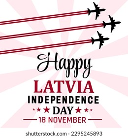 Vector Celebration Happy Latvia independence day. Template Design Illustration
