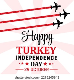 Vector Celebration Happy Turkey independence day. Template Design Illustration