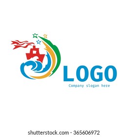 Vector of Celebration icon. Ship. Hotel resort beach  relaxation. Business icon for the company. Design element. Vector illustration.
