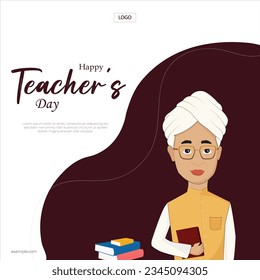 Vector celebration of teachers day on birthday of Dr. Sarvepalli radhakrishna. Happy teachers day

