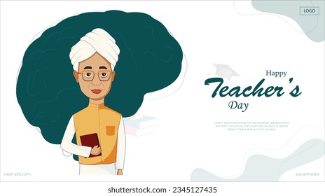 Vector Celebration of teachers day on birthday of Dr Sarvepalli radhakrishna Happy teachers day