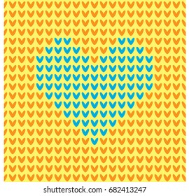 Vector celebratory love Heart pattern on a light background