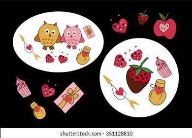 Vector celebratory love pattern for your design