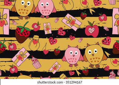 Vector celebratory love pattern for your design
