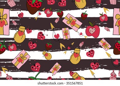 Vector celebratory love pattern for your design
