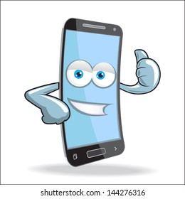 Vector Cell Mobile Mascot