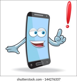 Vector Cell Mobile Mascot