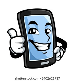 Vector Cell Mobile Mascot illustration