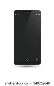 Vector cell phone with dark screen.