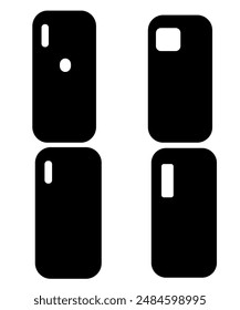 vector cellphone shadows of various shapes