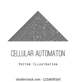 Vector Cellular Automation Design  -  Rule 30 CA Model Concept Icon
