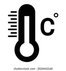 Diseño de iconos de glifos Vector Celsius

