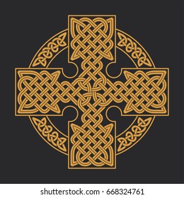 Vector celtic cross. Ethnic ornament Geometric design T-shirt print Vector illustration