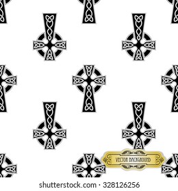 Vector celtic cross seamless