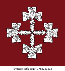Vector celtic cross traditional ornament
