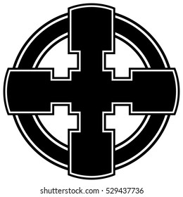 Vector Celtic Cross for use in templates and samples for tattoo and various designs.