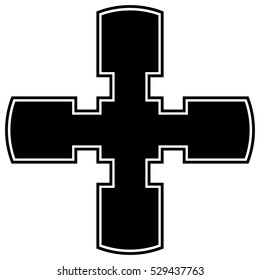 Vector Celtic Cross for use in templates and samples for tattoo and various designs.