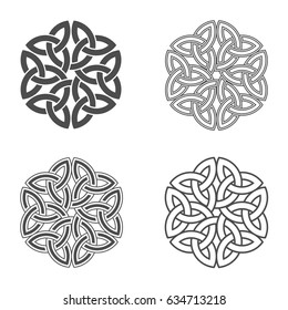 Vector celtic knot. Ethnic ornament. Geometric design. 