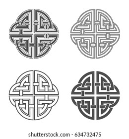 Vector celtic knot. Ethnic ornament. Geometric design. 