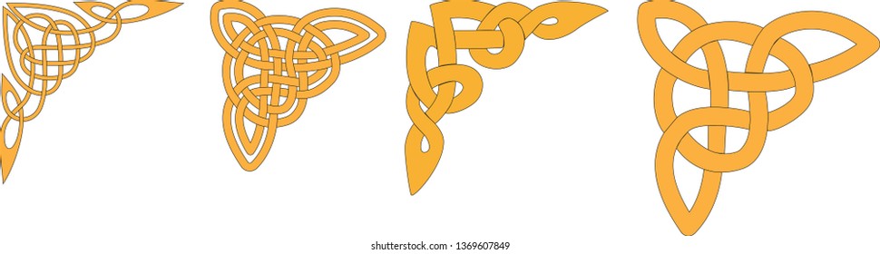 Vector celtic knots. Ethnic ornament. Geometric design