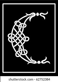 Vector of a Celtic Knot-Work Capital Letter C