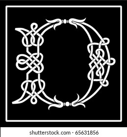 Vector of a Celtic Knot-work Capital Letter D