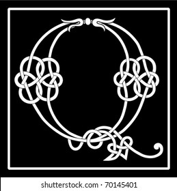 Vector of a Celtic Knot-work Capital Letter Q