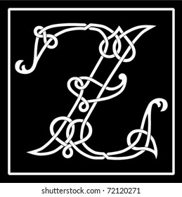Vector of a Celtic Knot-work Capital Letter Z