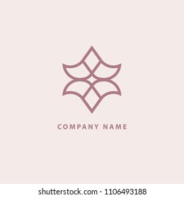 Vector celtic luxury curve logo design. Polygon ornate frame. Vintage premium design vector element. Emblem luxury beauty spa, cosmetics, jewelry, hotel, restaurant.