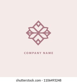 Vector celtic luxury curve logo design. Polygon ornate frame. Vintage premium design vector element. Emblem luxury beauty spa, cosmetics, jewelry, hotel, restaurant.